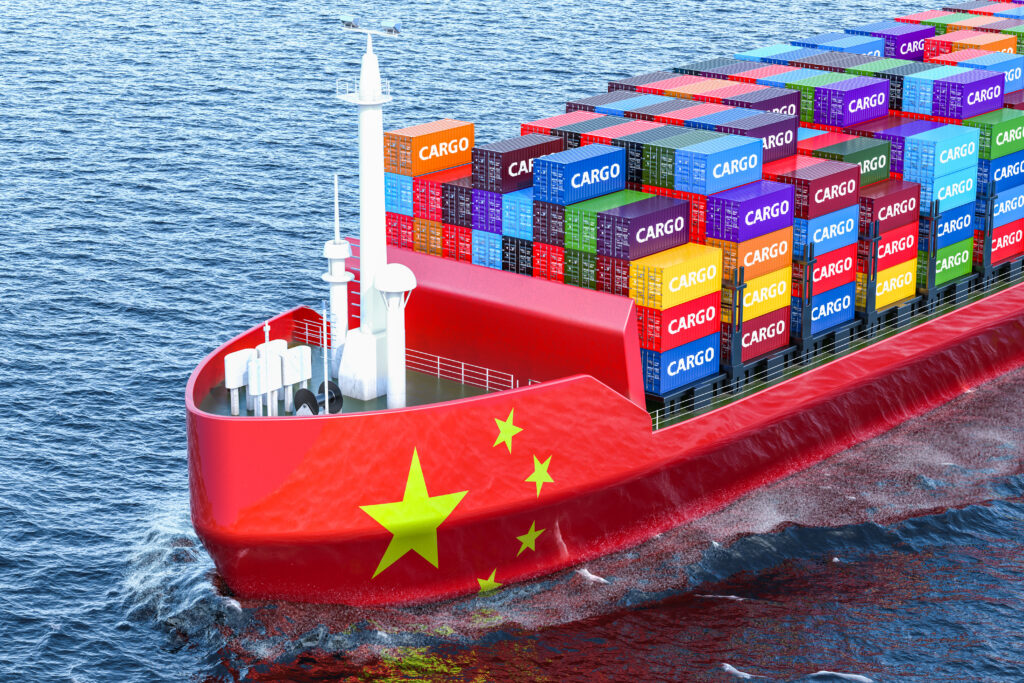 Statek towarowy chiny gromadzą surowce wojna handlowa wojna o Tajwan