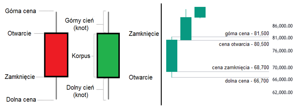 grafika przedstawiająca budowę świecy