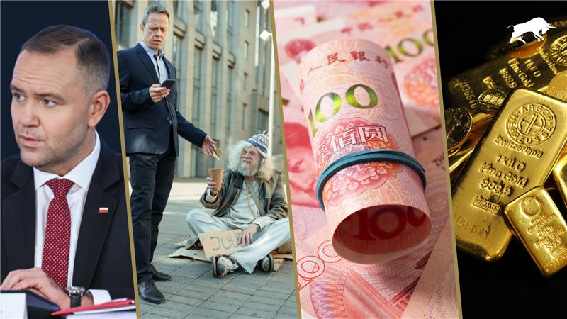 Prezydent Nawrocki, bogaty daje gosik biednemu, chiński juan i złota szabka